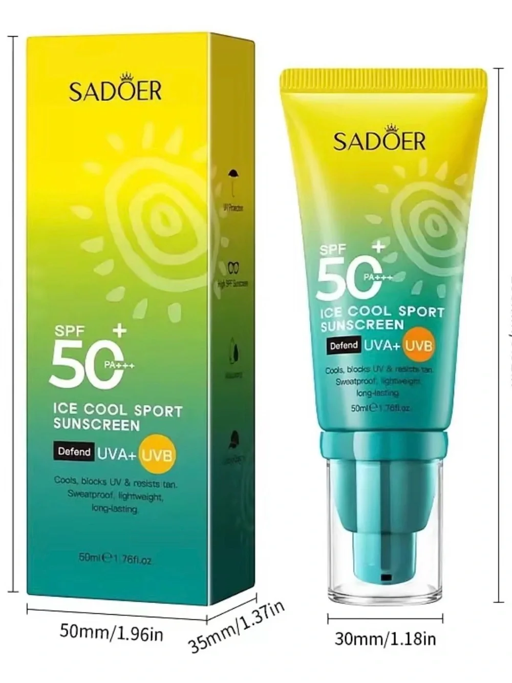 (UNISEX) SADOER - ICE COOL SPORT SUNSCREEN SPF 50